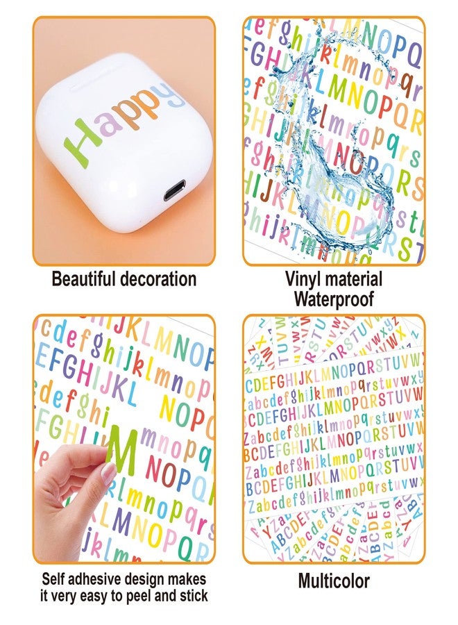 AVERZELLA 2500 PCS 12 Sheets Letter Stickers Small Multicolors Mini Deco Sticker Waterproof Alphabet Stickers 1/2" Half in Vinyl Stick On Letters for Scrapbooking, Water Bottle, Mailbox (0.5 Inch) - Image 3